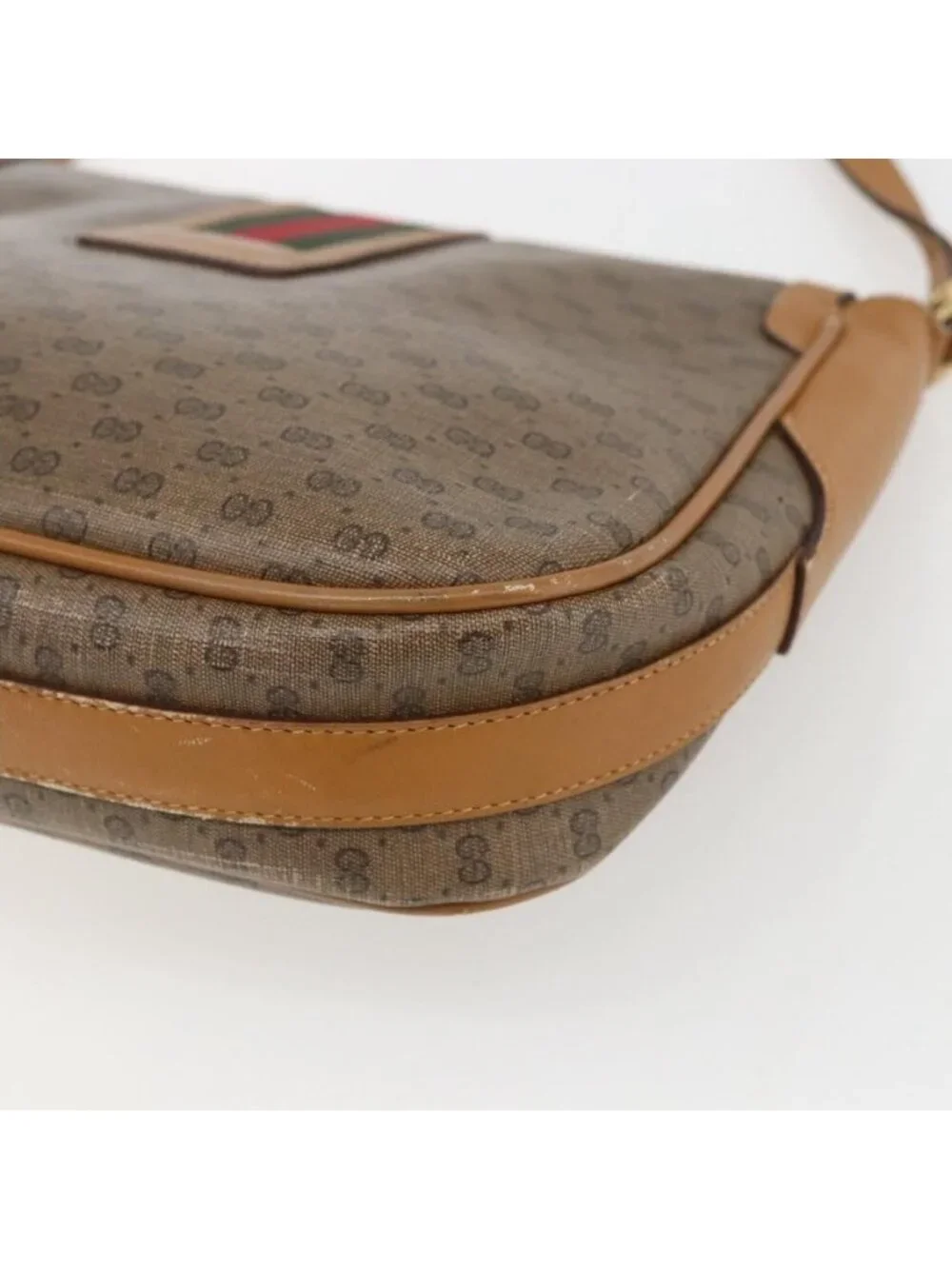 Authentic GUCCI Micro GG Supreme Web Sherry Line Bag PVC Beige 001 115 0914 - Picture 4 of 16
